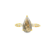 Salt and Pepper Diamond Ring