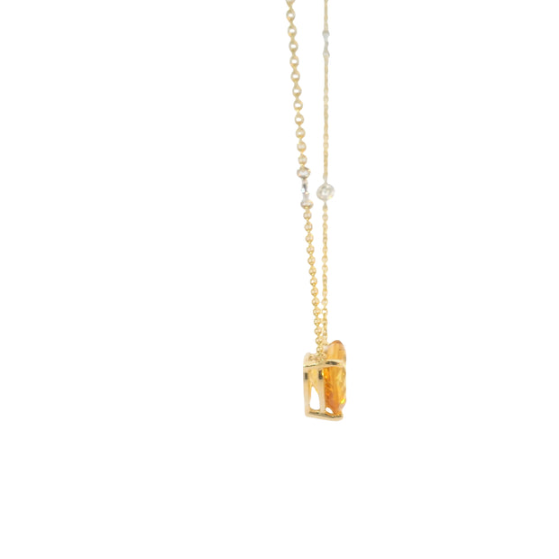 Citrine Heart Pendant