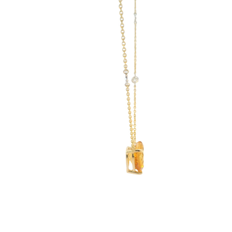 Citrine Heart Pendant