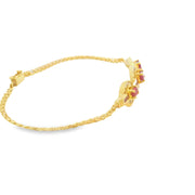 Ruby and Diamond Vintage Inspired Bracelet