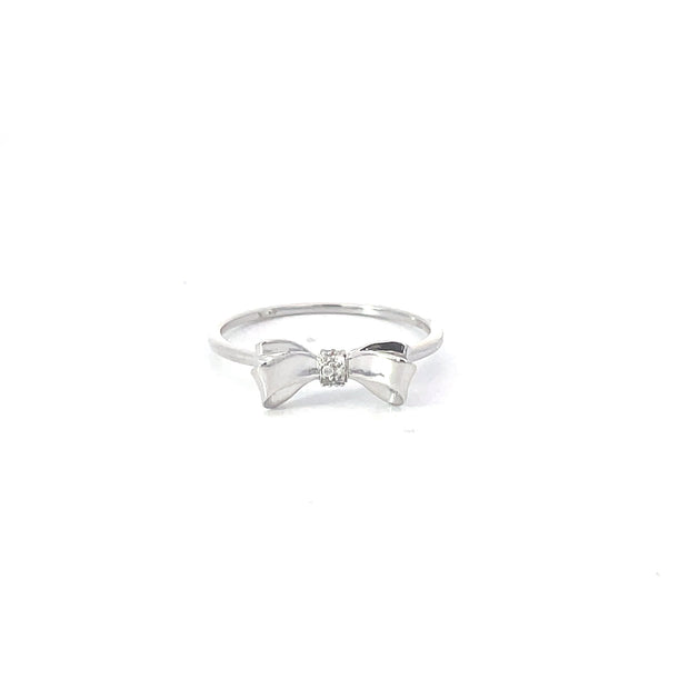 White Gold Diamond Bow Ring