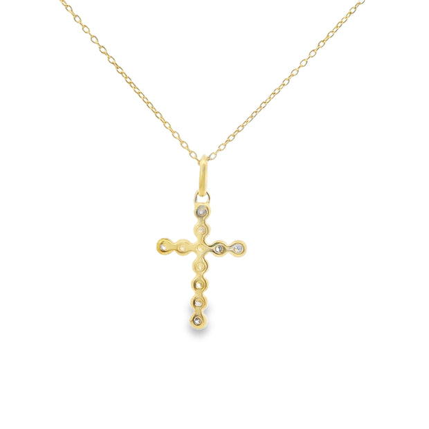 Bezel Cross Pendant