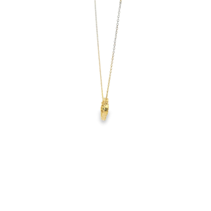 Diamond Pave Clover Frame Pendant