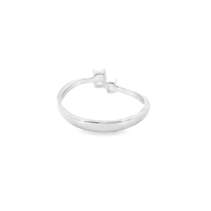 Two Stone Wave Ring