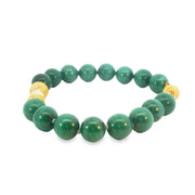 Malachite and Pearl Bead Bracelet