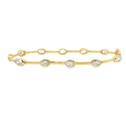 Oval Diamond Bezel Tennis Bracelet