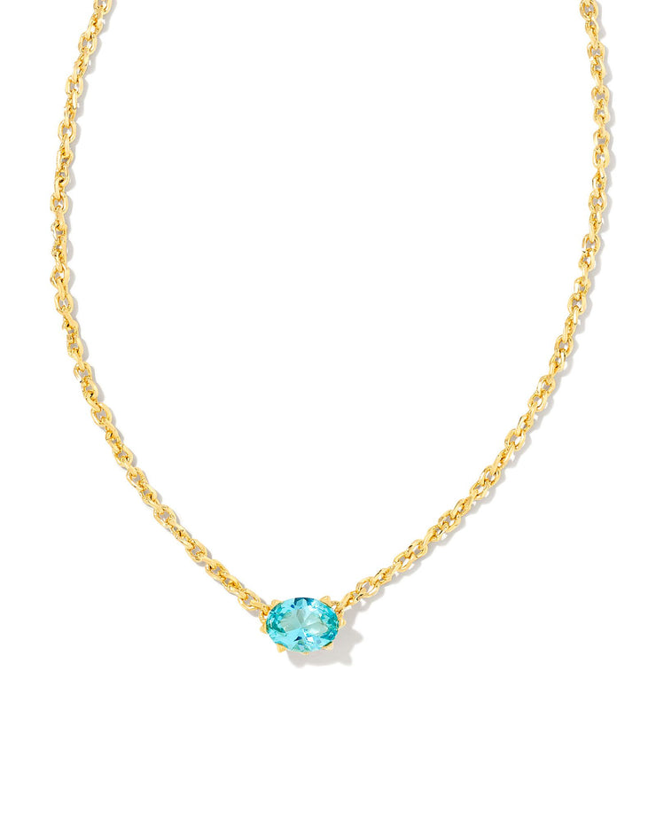 Kendra Scott Cailin Gold Aqua Crystal Necklace