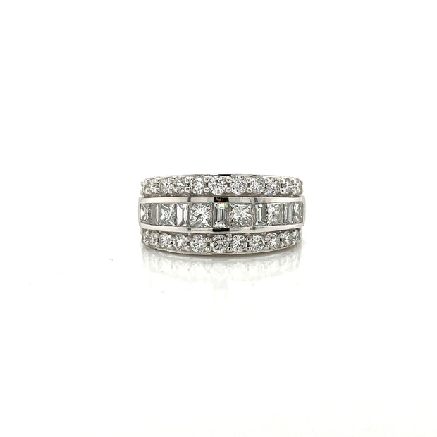 White Gold Multi-Row Band