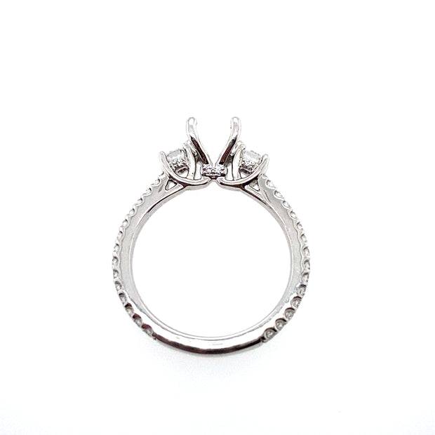 Cubic Zirconium Diamond Semi-Mount Ring
