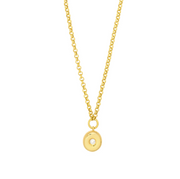 Yellow Gold Diamond Puff Necklace