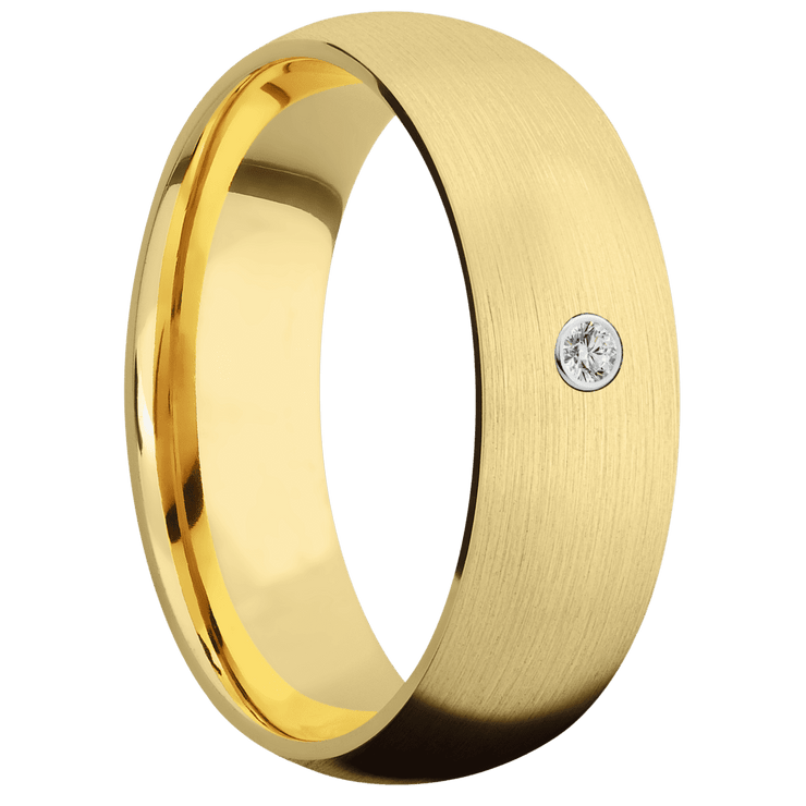 18K Yellow Gold + Satin Finish