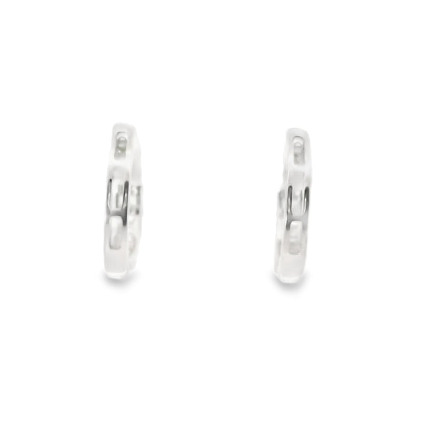 Emerald Cut Diamond Huggies