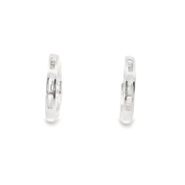 Emerald Cut Diamond Huggies