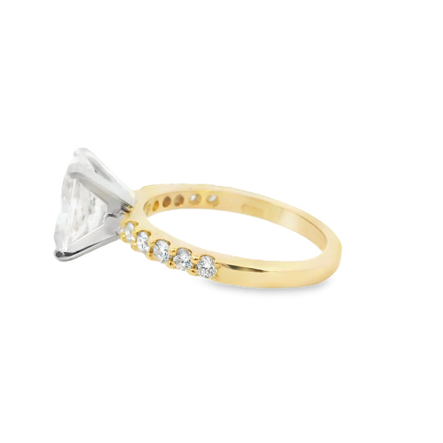 2 CT Radiant Lab Grown Engagement Ring