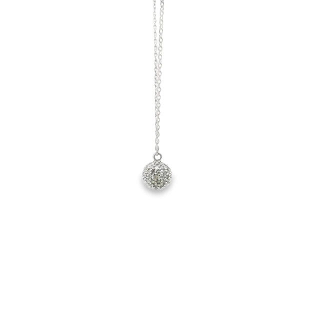 Diamond Pave Disco Ball Pendant