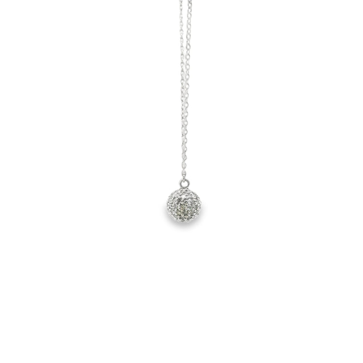 Diamond Pave Disco Ball Pendant