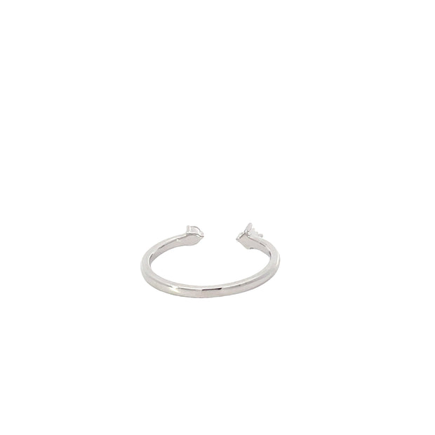 White Modern Electrum Open Diamond Ring
