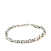 14K White Gold 5 ct Diamond Tennis  Bracelet