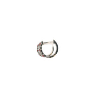 Huggies with Rubies and Diamonds