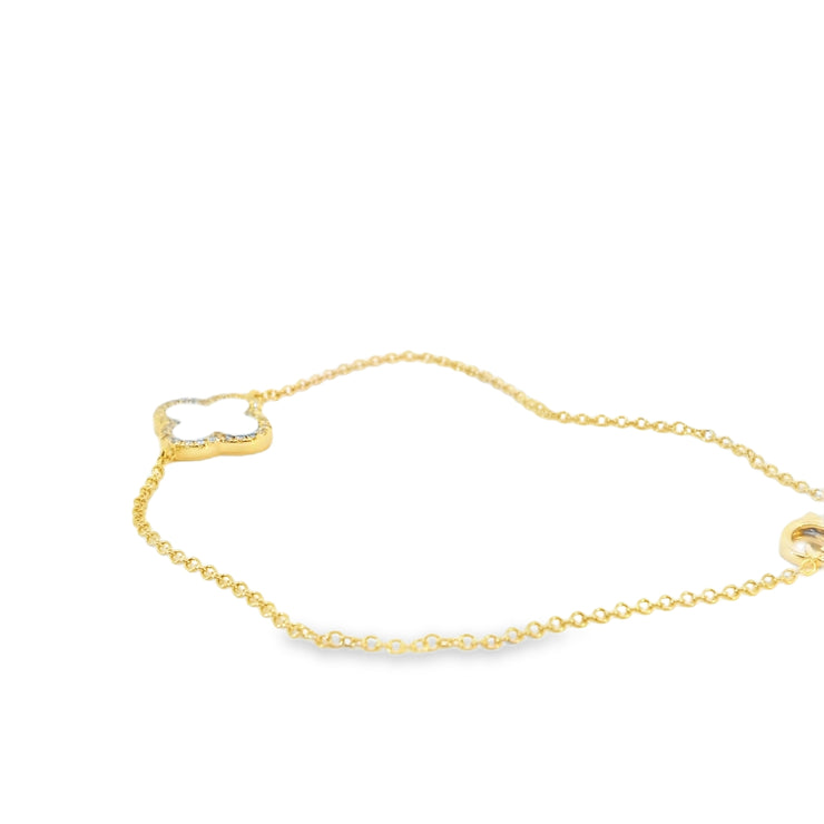 Mother of Pearl Clover Bracelet