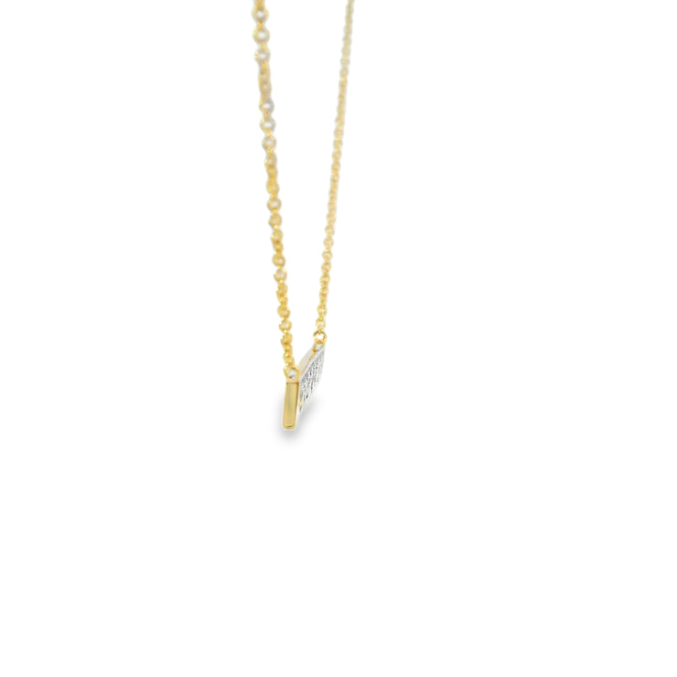 Scatter Diamond Bar Pendant