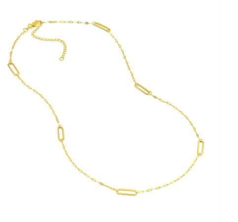 Open Link and High Polish Flat Chain