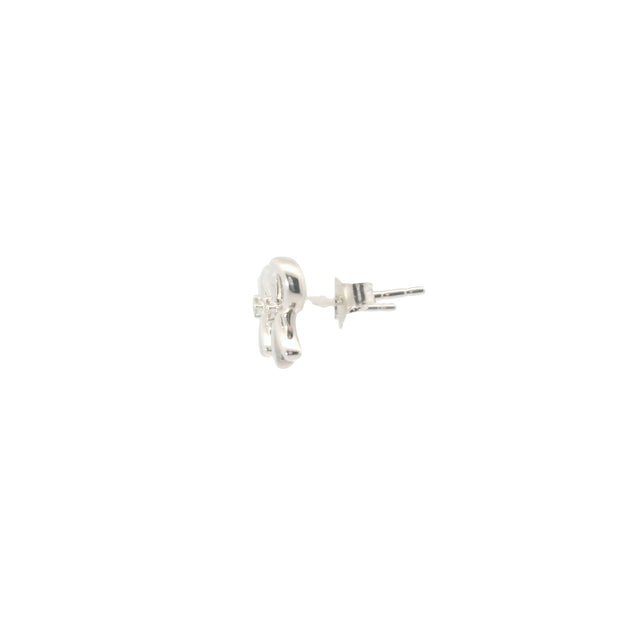 Bow Studs with Diamond Centers