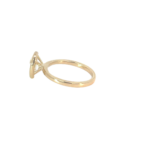 Bezel Set Lab Grown Engagement Ring