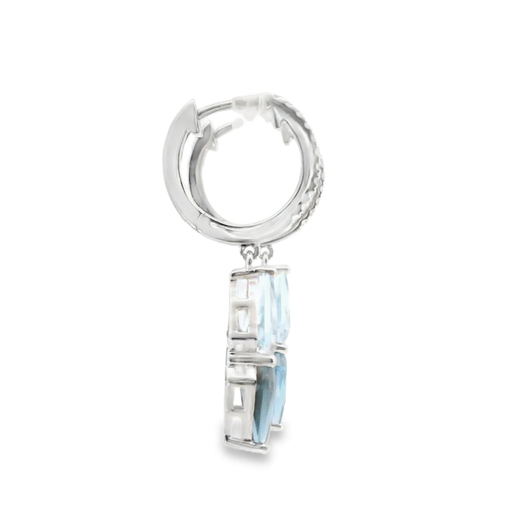 Swiss and London Blue Topaz Earrings