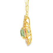 Mint and Pink Tourmaline Pendant