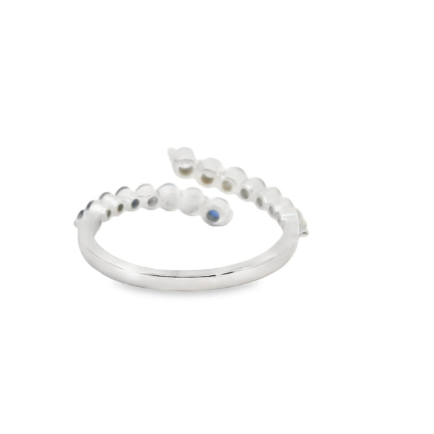 Bypass Sapphire and Diamond Ring