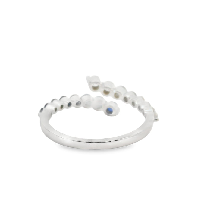 Bypass Sapphire and Diamond Ring