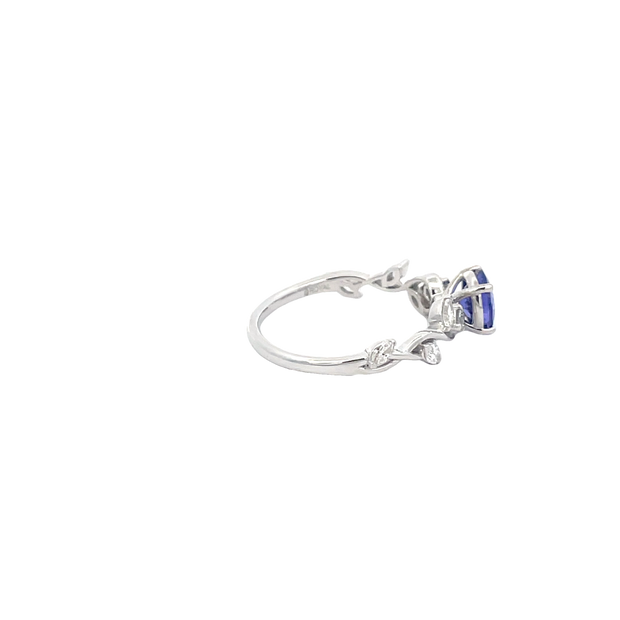 White Gold Diamond Tanzanite Ring