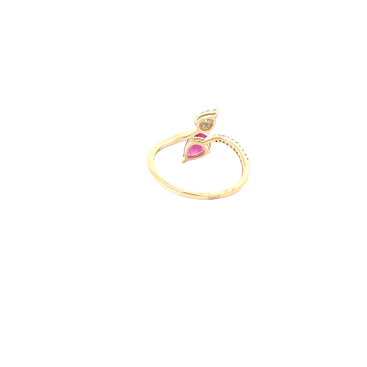 Yellow Gold Diamond Ruby Ring