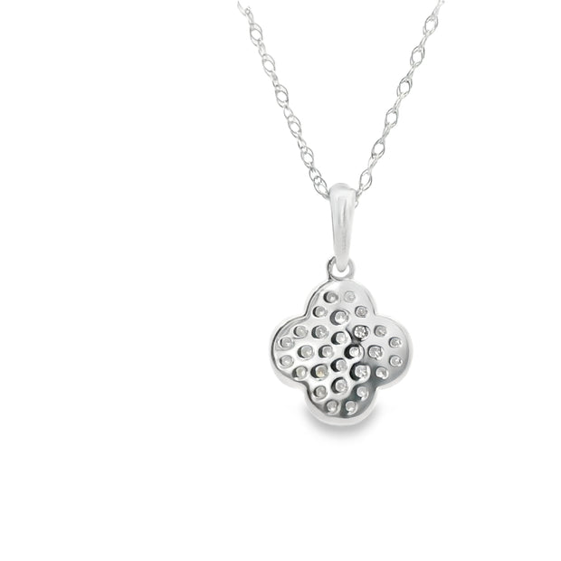 Diamond Pave Clover Pendant