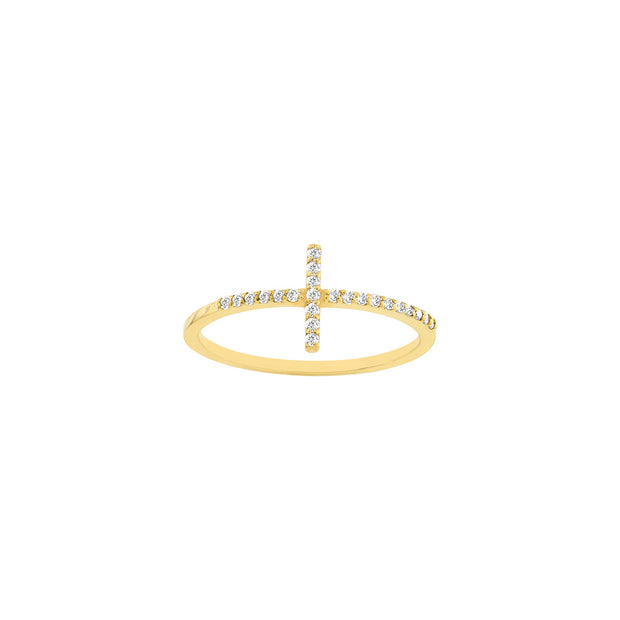 Horizontal Diamond Cross Ring