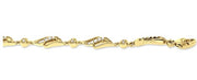 10 Karat Yellow Gold Diamond Open Link Bracelet
