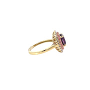 Yellow Gold Multi Sapphire Diamond Ring