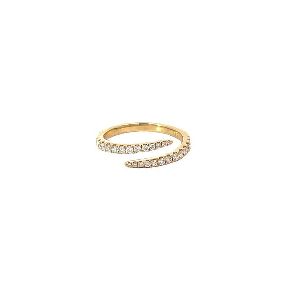 Yellow Gold Diamond Bypass Ring