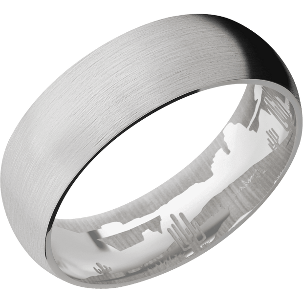 14K White Gold + Satin Finish