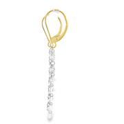 14 Karat Yellow Gold Lab Grown Diamonds Drop Earrings