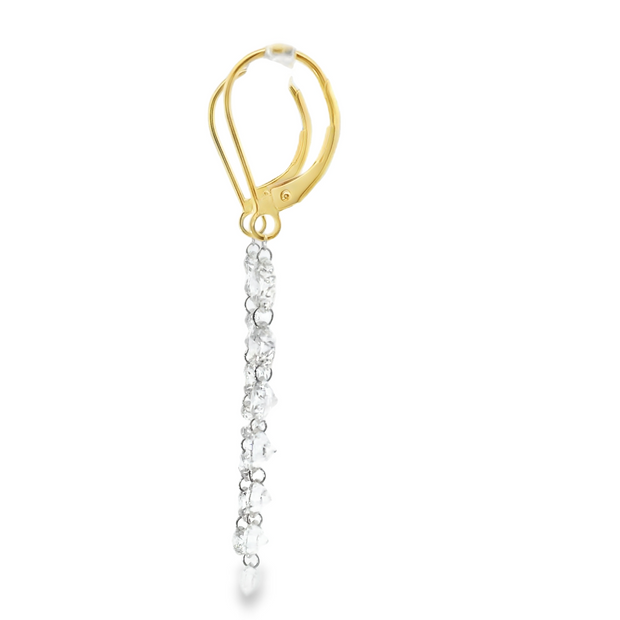 14 Karat Yellow Gold Lab Grown Diamonds Drop Earrings