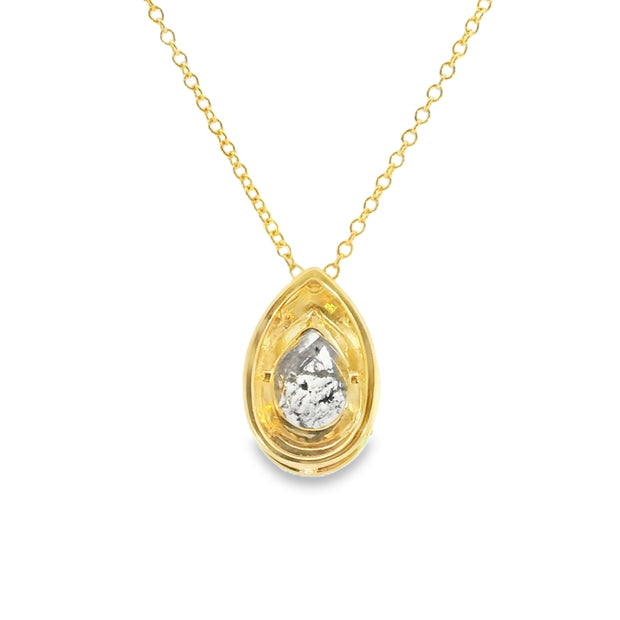 Salt and Pepper Diamond Pendant