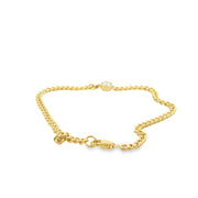 Curb Link Bracelet with Bezel Set Solitaire