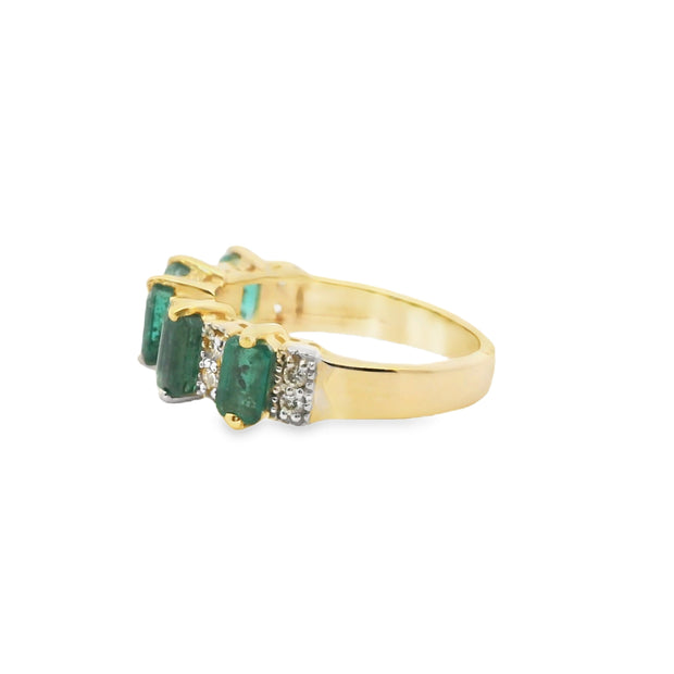 Emerald and Diamond Ring
