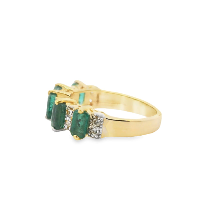 Emerald and Diamond Ring