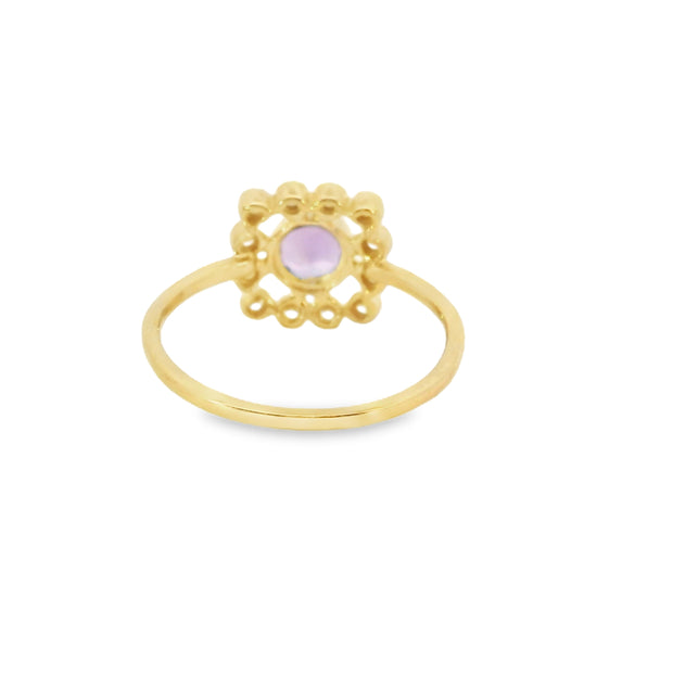 Amethyst and Diamond Ring