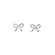 Bow Studs with Diamond Centers