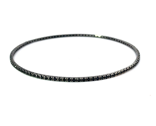 Black Diamond Bangle Bracelet