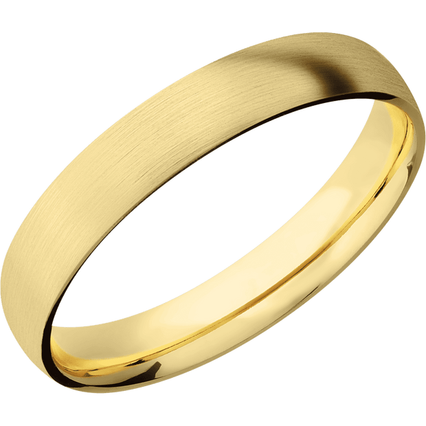 14K Yellow Gold + Satin Finish